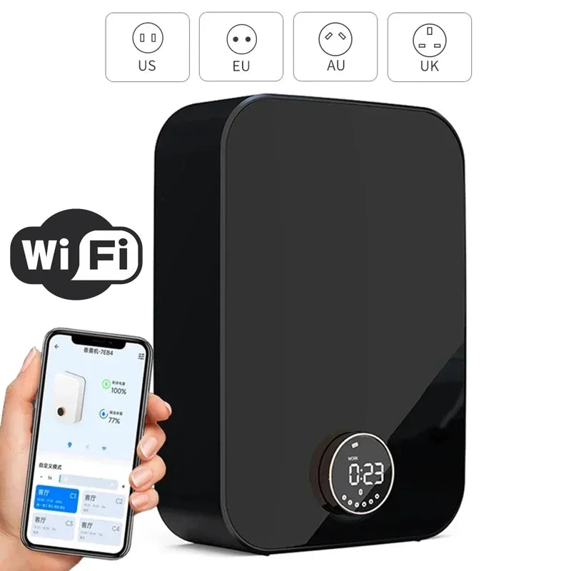 Smart Essential Oil Diffuser Fragrance Aromatherapy Scent Diffuser Machine Air Freshener Waterless Aroma Diffuser for Hotel