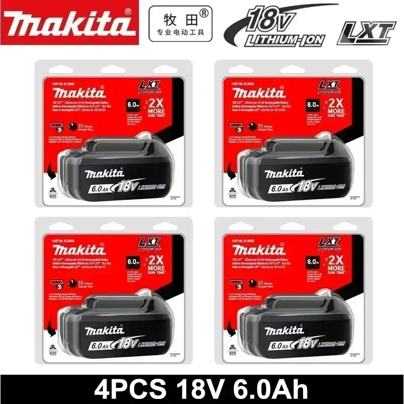 Original Makita Battery, 18V 6.0Ah Rechargeable Battery Power Tool BL1830 BL1840、BL1850、BL1860B、 Makita 18V