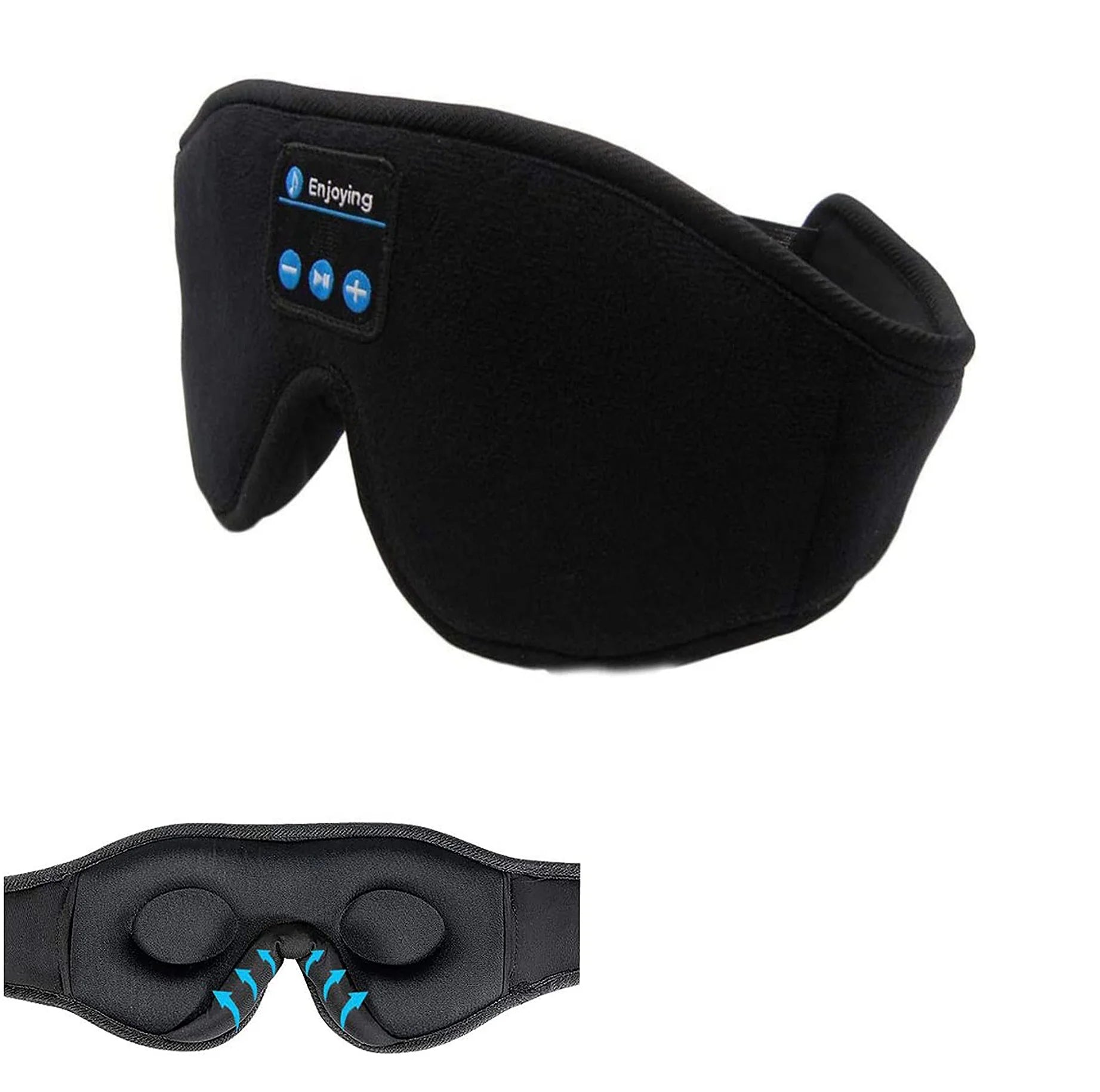 Sleeping Headphones Eye Mask - Bluetooth Wireless Sleep Mask for Travel Tidesmit