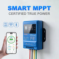 Smart MPPT Solar Charge Controller,30A 40A,12V 24V 36V 48V Auto,APP Remote (WiFi/Bluetooth) RS485,120V PV,LiFePO4 Lead Acid Gel