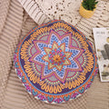 Bohemia Cotton Linen Chair Cushion Geometric Cotton And Hemp Round Chair Cushion Yoga Meditation Floor Mat Sofa Pillow Cushion