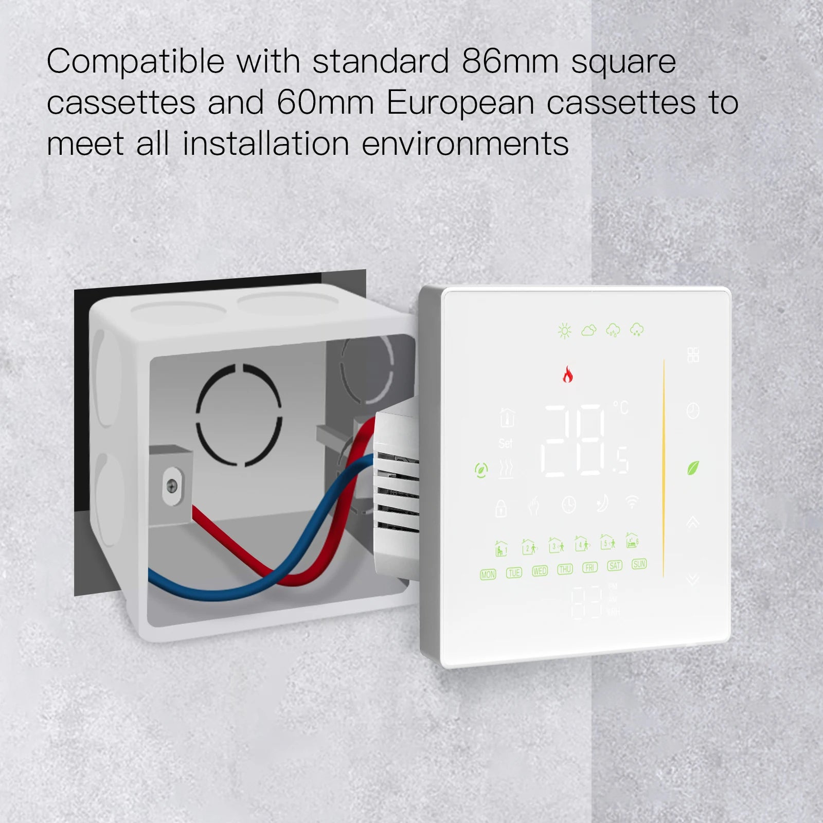 MOES Thermostat WiFi Wireless Room Temperature Controller of Water/Electric Floor Heating Gas Boiler Humidity Tuya Alexa Google