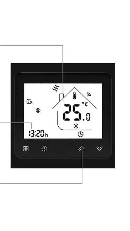 Wireless Tuya WiFi Smart Thermostat for 2 4 Pipe Central Air Conditioning 3 Speed Fan Coil Unit Temperature Controller Alexa