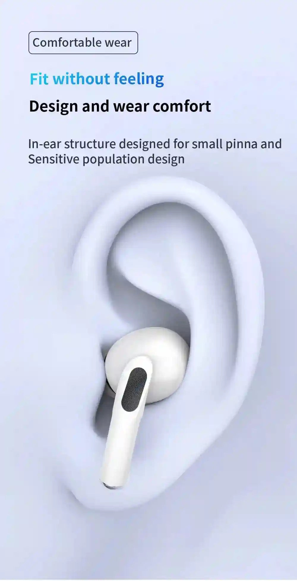 Sony A7 Wireless Headphones - White Over-Ear Bluetooth Earbuds Tidesmit
