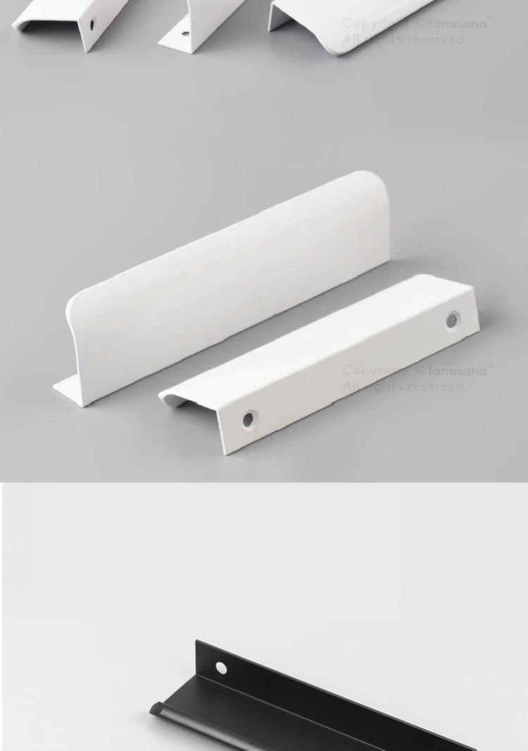 Aluminum Alloy Handles Invisible Furniture Pulls Cabinet Drawer Knobs Wardrobe Door Handles Hidden Hardware Accessories