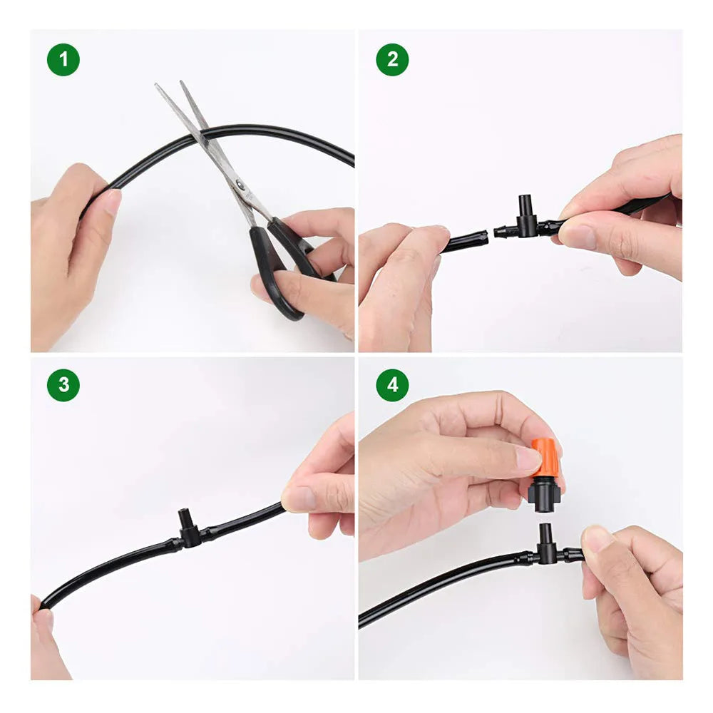 Adjustable Water Atomization Kit – A Cooling Marvel for Farms, Summer Outdoor Low-Pressure Garden Sprinkler, and Automatic Plant