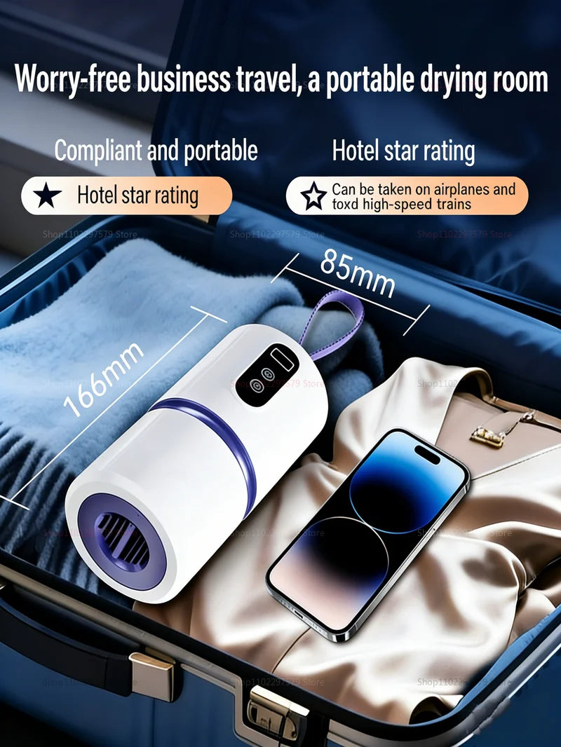 Tidesmit portable electric clothes dryer with compact foldable design and dry bag for laundry in apartments or RVs