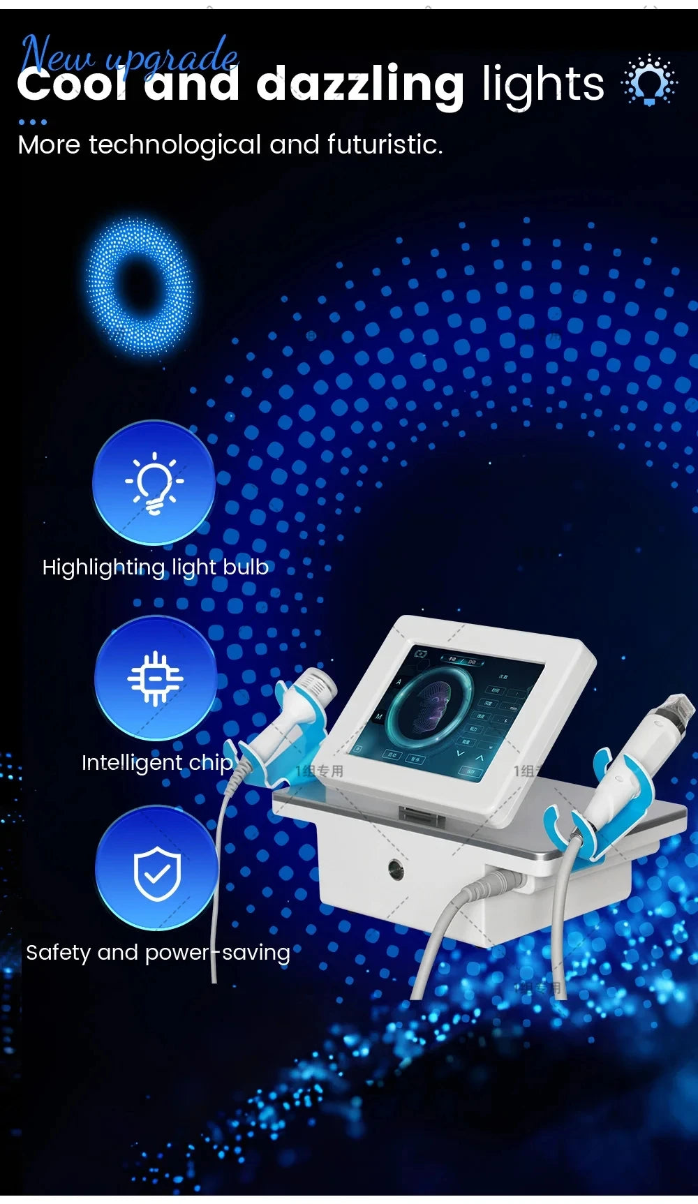 Fractional RF Microneedling Machine - 150W Pro Skin Tightening Device Scrubs Treatments Tidesmit