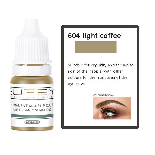 Microblading Pigment 8ml - Professional Permanent Makeup Brow Ink Permanent Makeup Machines 604light coffee Tidesmit