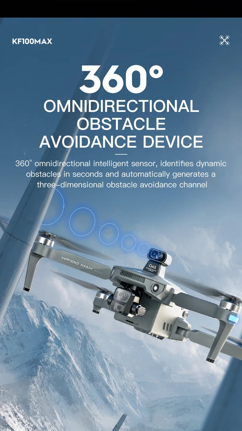 4K GPS Drone with 3-Axis Gimbal & Obstacle Avoidance | KF100 MAX Tidesmit