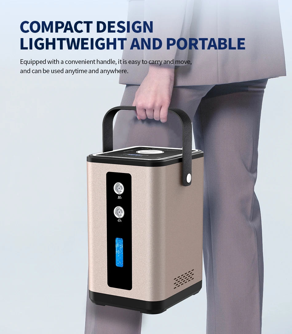 Portable Hydrogen Inhalation Machine 450ml - Gold Edition | Tidesmit Body Shaping Massage Equipment Tidesmit