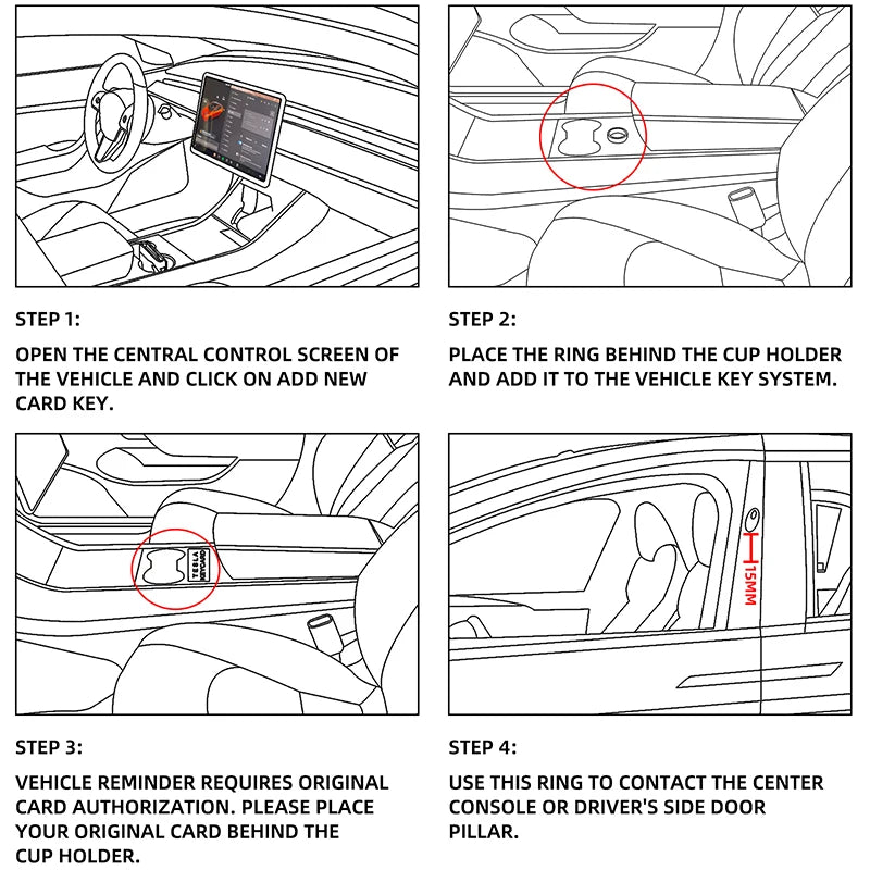 Smart NFC Ring for Tesla Model 3 and Y Replace Unlock Door Keycard,13# 72mm US Size--Tidesmit-Tidesmit