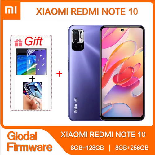 5G Smartphone Xiaomi Redmi Note 10 128GB 256GB 7nm Dimensity 700 6.5 Inch Display 48MP Camera 5000mAh Mobile Phones Global ROM