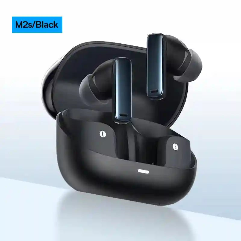 M2s Active Noise Cancelling Wireless Earbuds Bluetooth 5.3 M2s Black Tidesmit