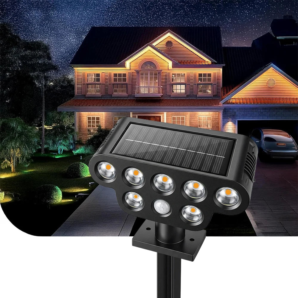 7 LEDs Solar Pathway Light Outdoor Solar Lamp Waterproof Landscape Lighting for Garden Yard Patio Walkway Driveway Camping Decor