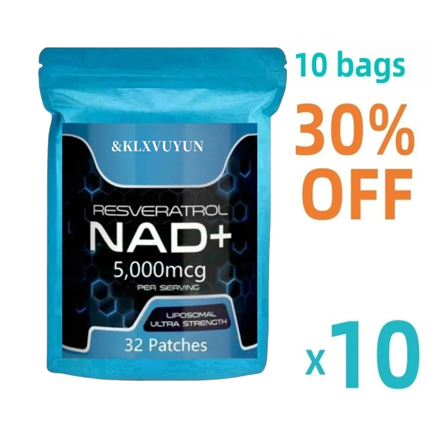 NAD Plus Transdermal Patches 32 Patches(30-Day Supply), 1 Month Supply