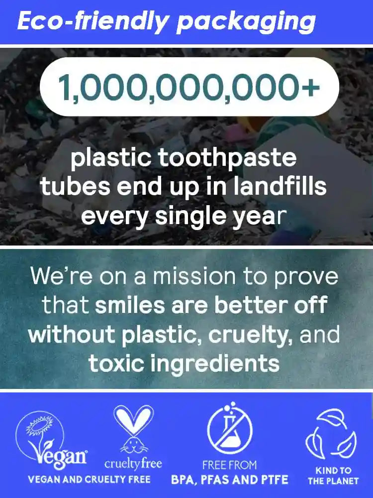 Tidesmit instant teeth whitening toothpaste tablets for plaque removal and fresh breath oral hygiene