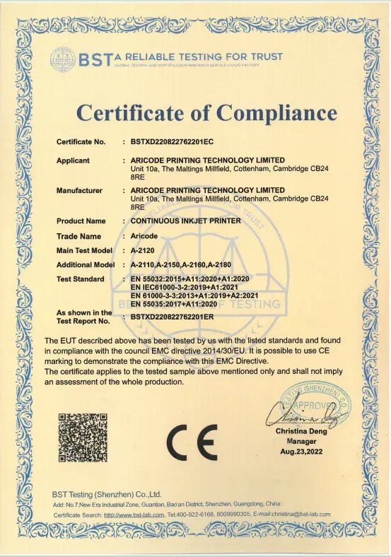 Industrial Cij Continuous Inkjet Printer Date Printing Barcode Batch Coding Machine For Food Beverage Industry