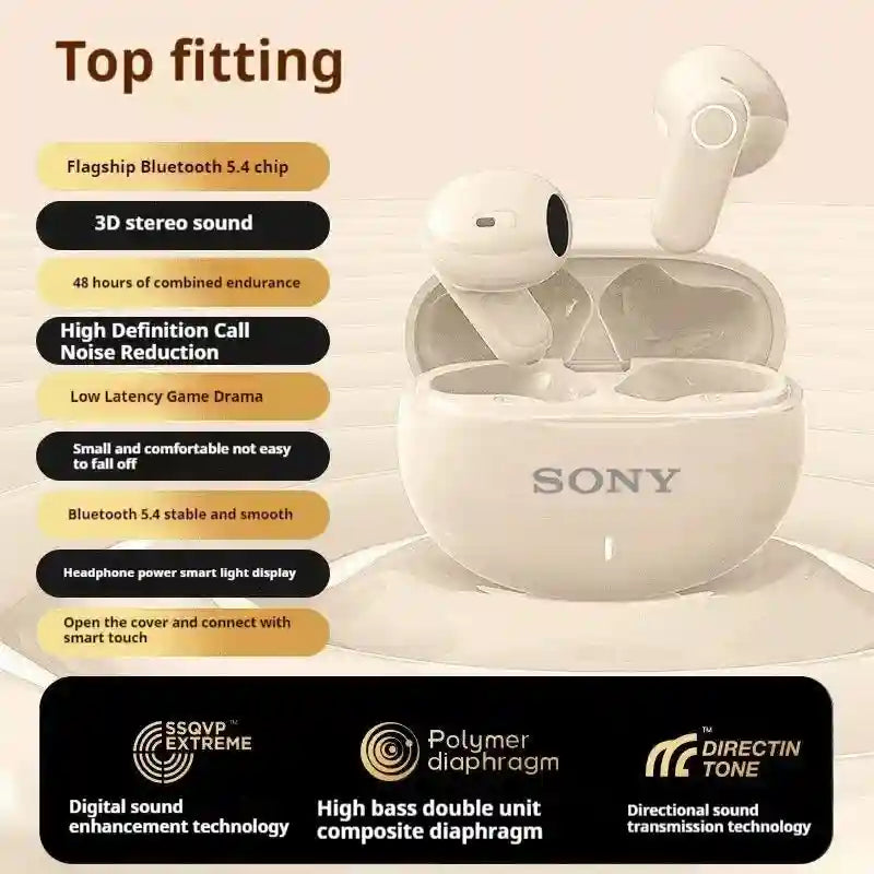 Wireless Bluetooth Earbuds with Active Noise Cancellation - Tidesmit Skin Color Tidesmit