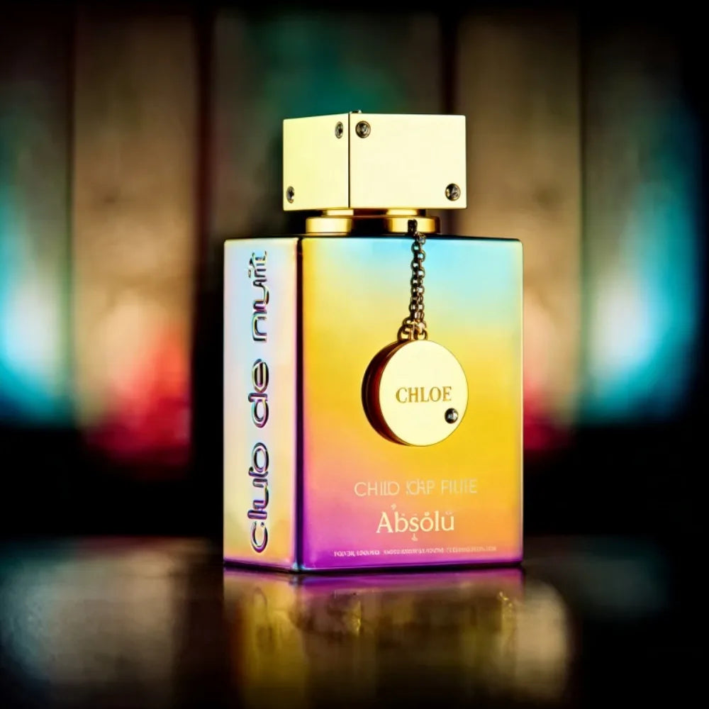 Armaf Club de Nuit Absolu EDP, 105ml unisex perfume. Iridescent square bottle with gold cap and charm. Seductive scent.