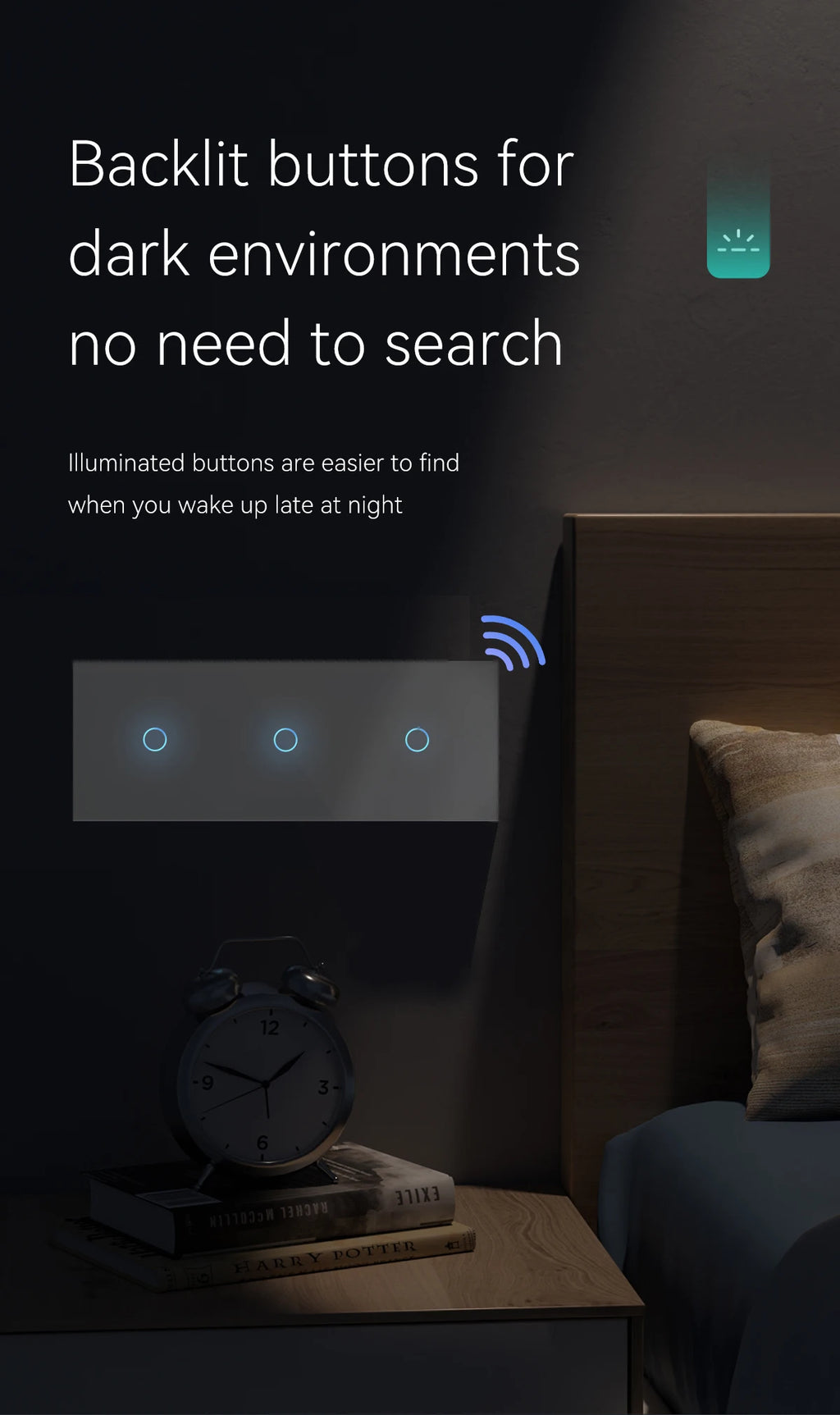 WiFi Smart Light Switch - Glass Touch Panel | Tidesmit Home Automation Tidesmit