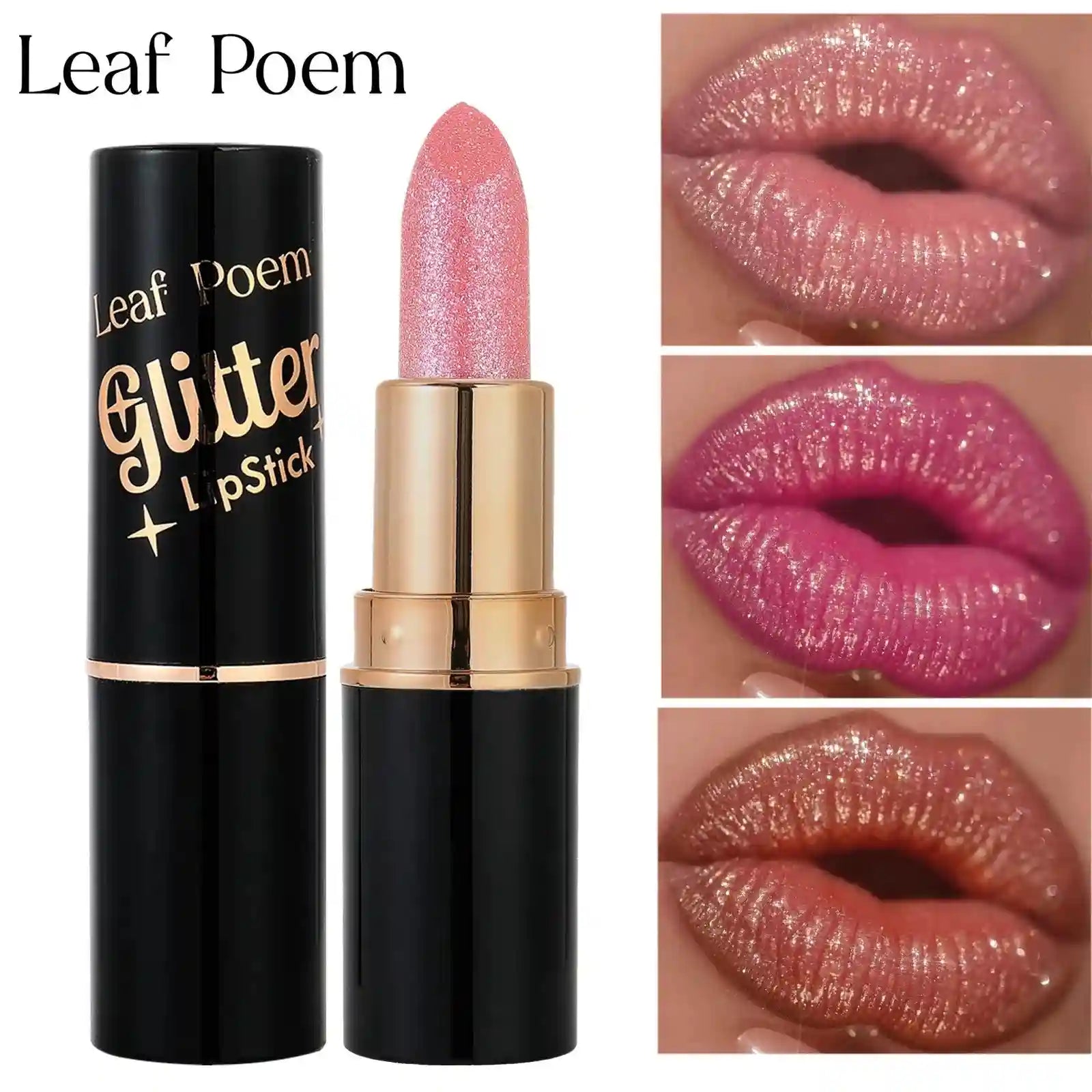 Metallic Glitter Waterproof Lipstick - Long-Lasting Shimmer Formula Lip Care Tidesmit