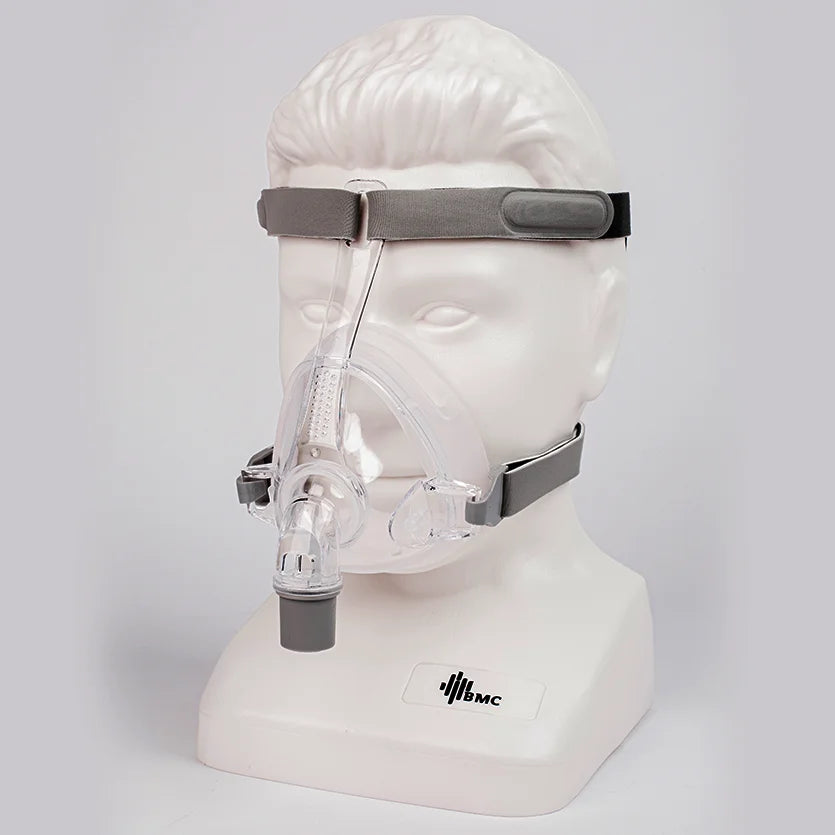 BMC FM4 CPAP Mask Full Face Mask With Headgear For APAP Bipap Machine Nasal Face Mask Compatible With Resmed CPAP