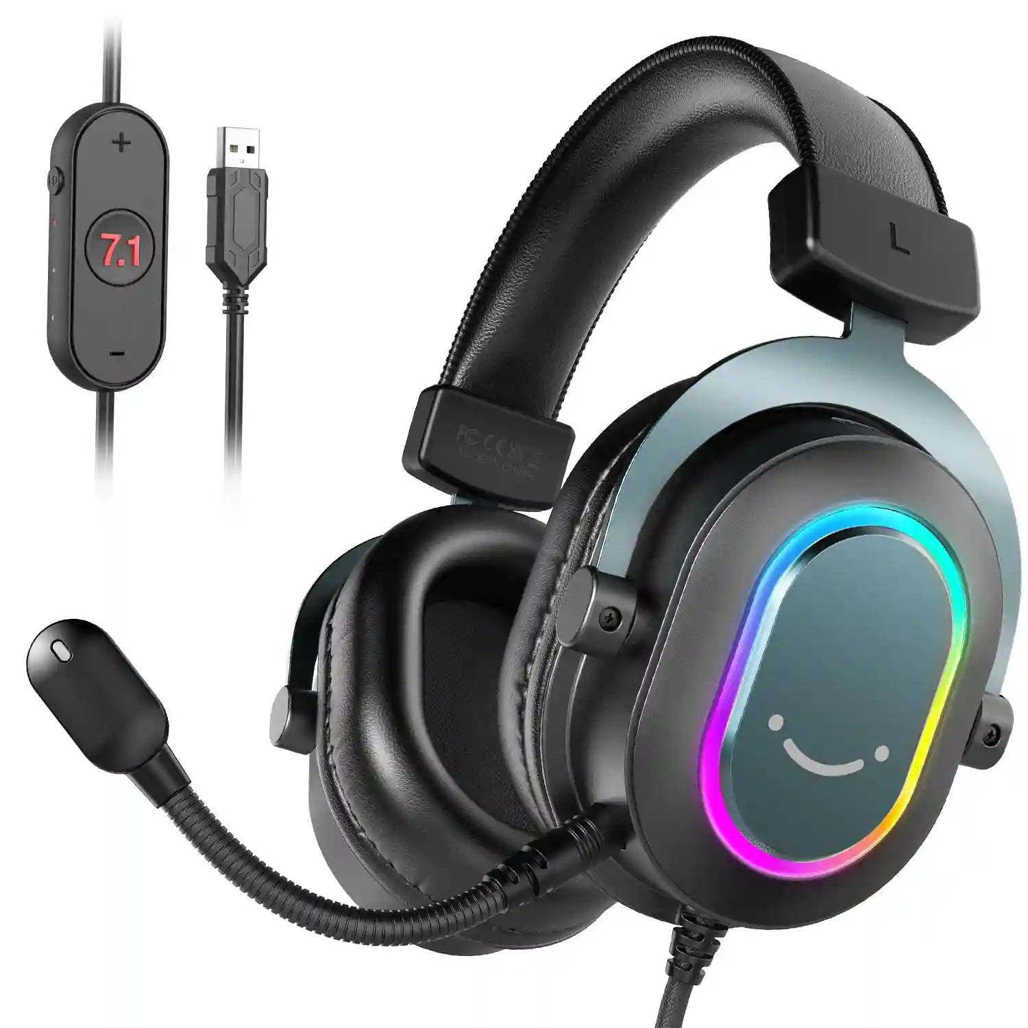 Dynamic RGB Wireless Gaming Headset with 7.1 Surround Sound - Tidesmit Default Title Tidesmit
