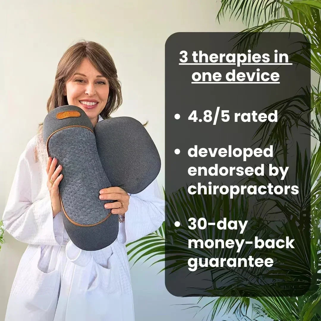 Electric Neck Massager Pillow with Heat Therapy & Deep Tissue Support Massage Cushion Tidesmit