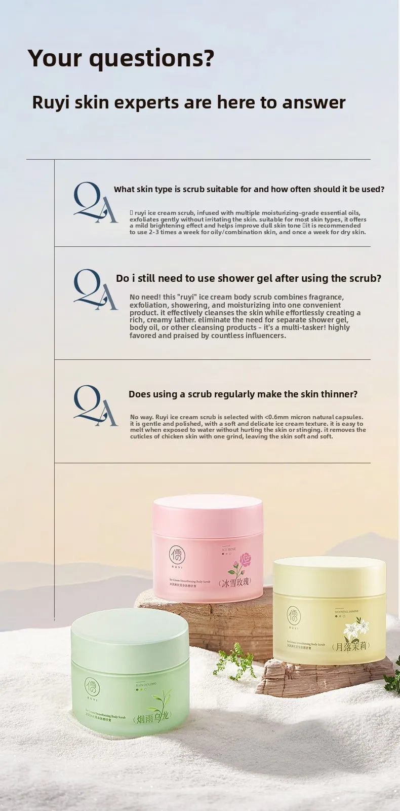 Fruit Acid Body Scrub 250g - Professional Exfoliating Cream for Smooth Skin Scrubs Treatments Tidesmit