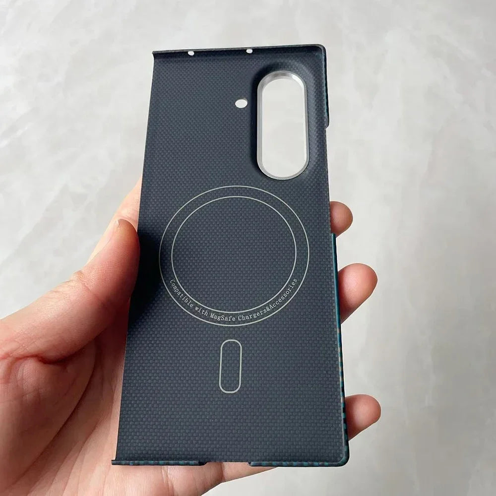 Samsung Galaxy Z Fold 7 Carbon Fiber Case - Slim Magsafe Cover Tidesmit