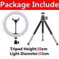 Ring Light with Tripod for YouTube Video Recording - Adjustable LED Lighting B-33cm Tidesmit