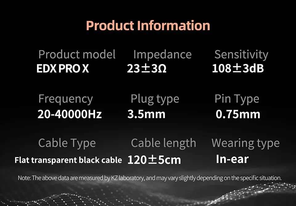 KZ EDX PRO X Wired Earphones Dynamic Drive HiFi Stereo Bass Sound Earbud Music Noise Cancelling Gaming Headset Detachable Cable Tidesmit
