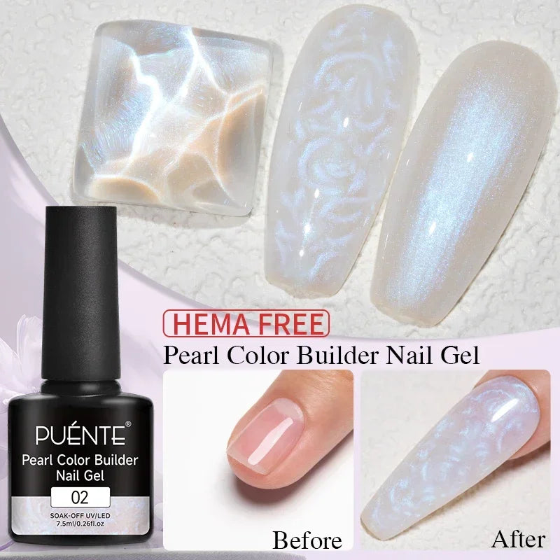 3D Sculpture Gel Nail Polish 15ml - Professional Soak Off Formula Permanent Makeup Machines Pearl Extension 02 Tidesmit