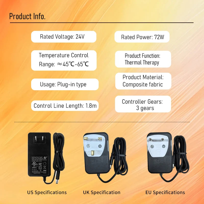 Red Light Therapy Hip Massager with Heat - Portable Wellness Tool Relaxation Treatment Tidesmit