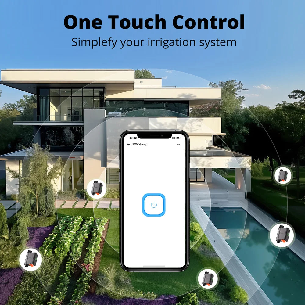 1-2PCS SONOFF SWV-BSP Zigbee3.0 Smart Water Valve IP55 Automatic Irrigation System Suitable for the UK, Europe or Most Countries