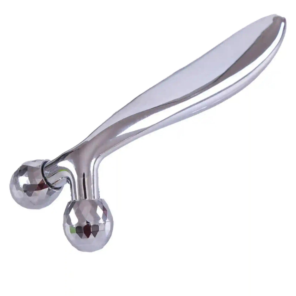 3D Roller Face Massager: Silver Slimming Tool for Facial Toning Eye Massage Instrument Tidesmit