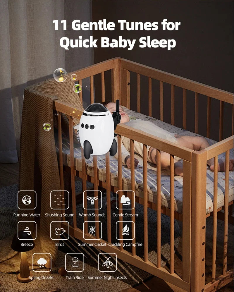Portable Baby Sound Machine Baby Soothing Natural Sounds Bluetooth White Noise Lightweight Portable Baby Calming Device
