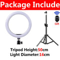 LED Ring Light with Tripod - Adjustable Studio Lighting for Creators D-16cm Tidesmit