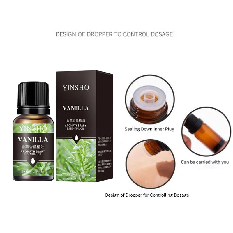 10ml Essential Oils For Humidifier Aromatic Diffuser Lavender Sakura Rose Coffee Sandalwood Lemon Fragrance Oil Making Candles