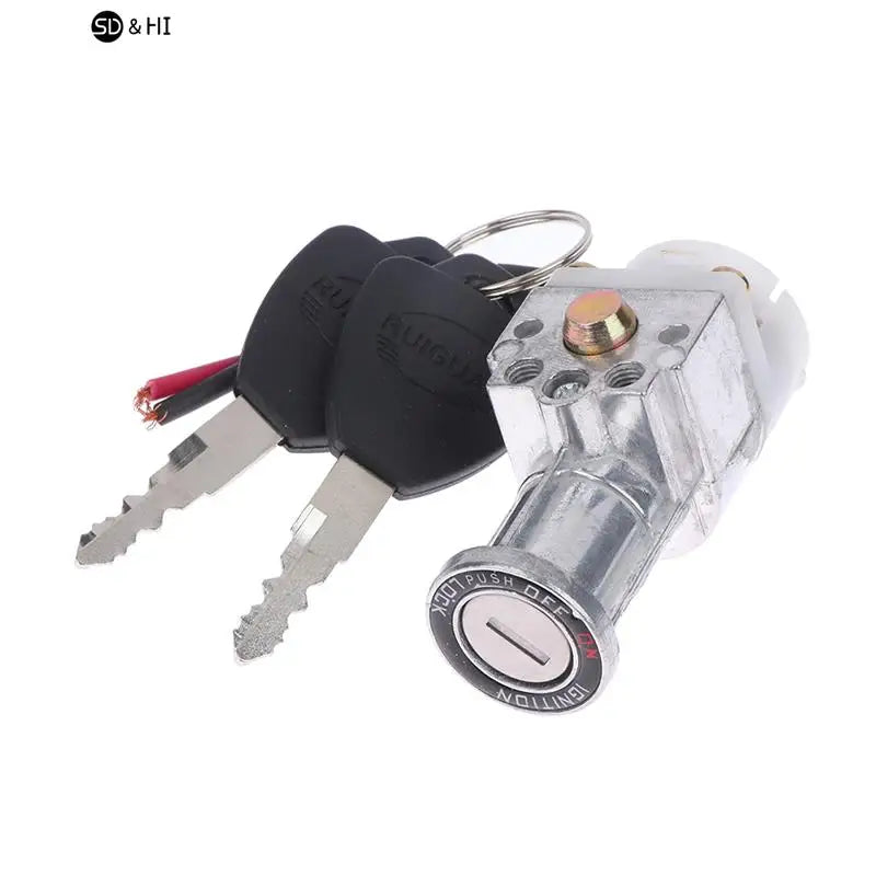 Bigger Head Type Electric Bicycle Ignition On/Off Key Switch Heavy Load E-bike Li-ion Battery Casing Lock