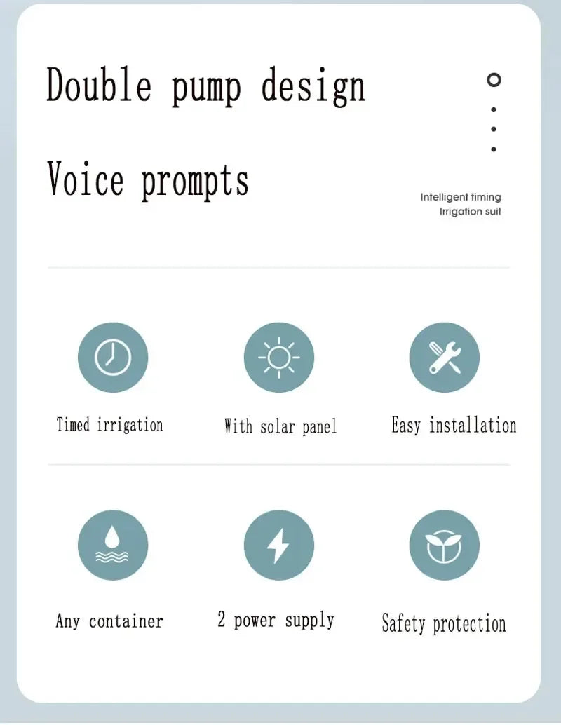 Solar drip irrigation controller with timed double-pump design and LCD display