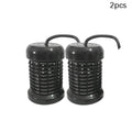 Two black ionic foot detox machine array heads for spa pedicure and aqua massage therapy relaxation.