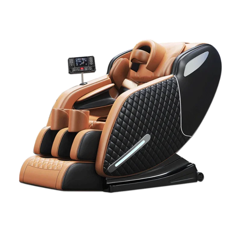 4D Full Body Massage Chair - Zero Gravity Electric Heat Recliner Body Shaping Massage Equipment Orange China Mainland
