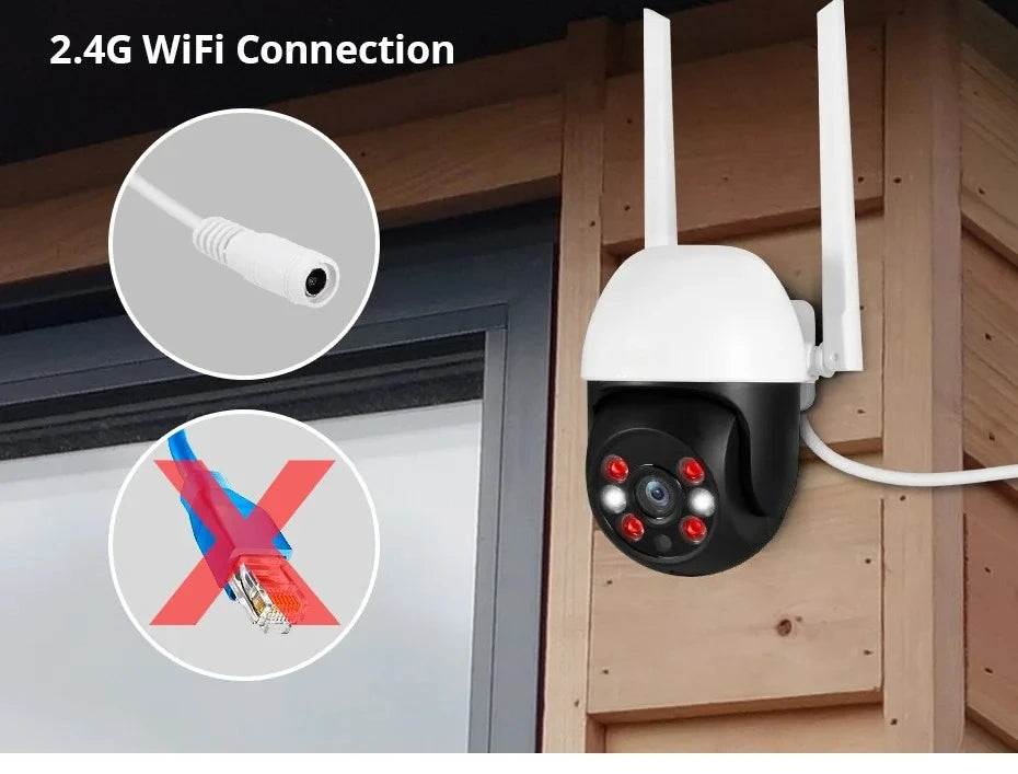 5MP TUYA PTZ WiFi IP Wireless Camera Outdoor Home Security Auto Tracking Monitoring Waterproof Video Surveillance Smart Life