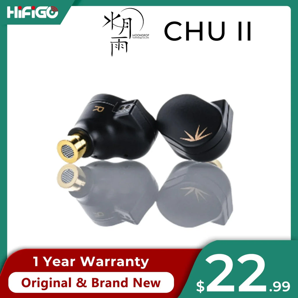 MOONDROP CHU II / CHU 2 Performance Dynamic Driver Earphone IEMs Interchangeable Cable In-Ear Headphone HiFi Music Earbuds Tidesmit
