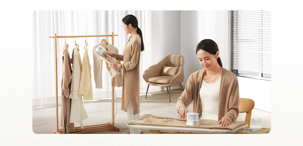 Tidesmit portable handheld garment steamer for clothes featuring a vertical steam iron design for home ironing