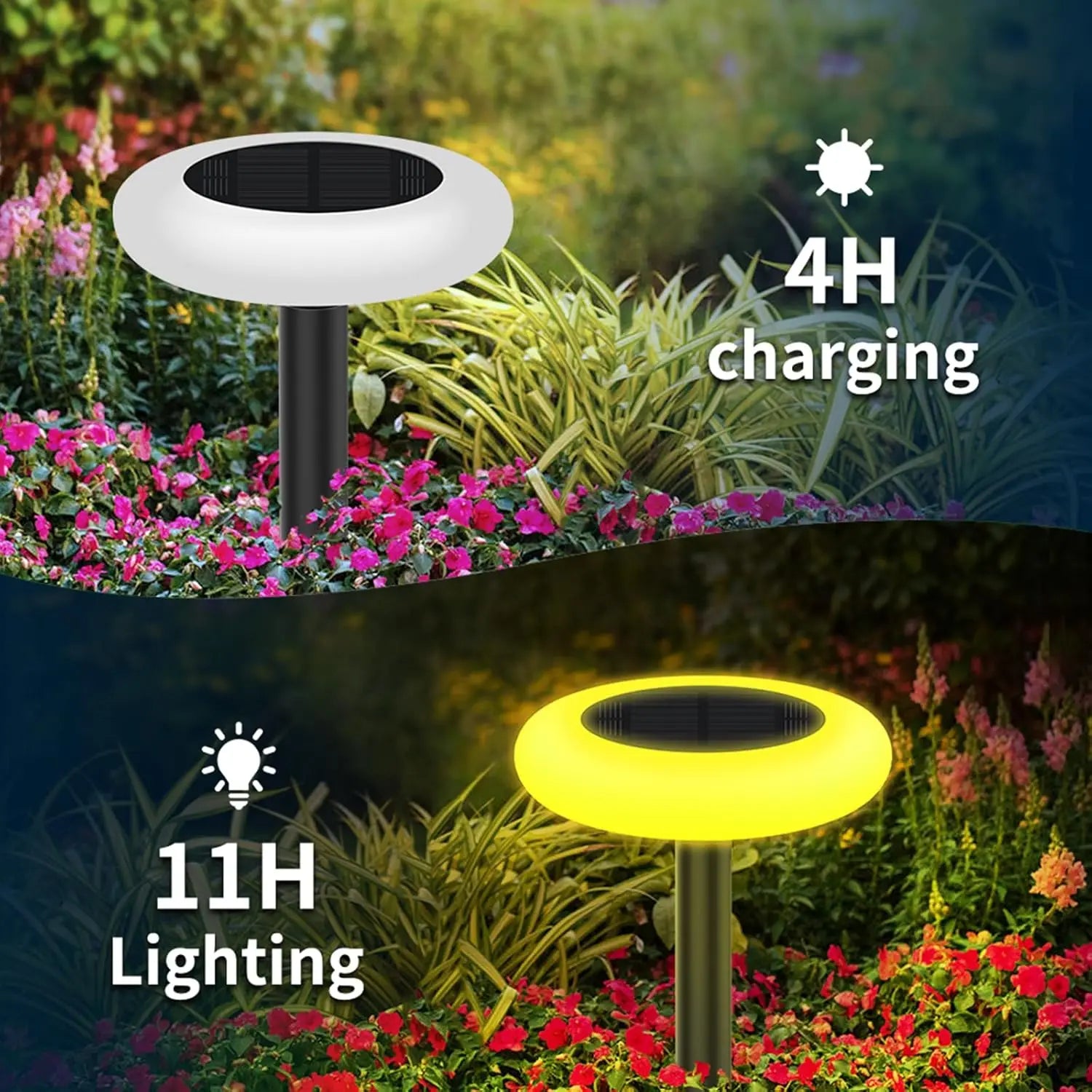 Colorful Solar Lights Outdoor Color Changing Solar Lights Pathway Lights Garden Lights For Landscape Walkway Patio Yard Garden