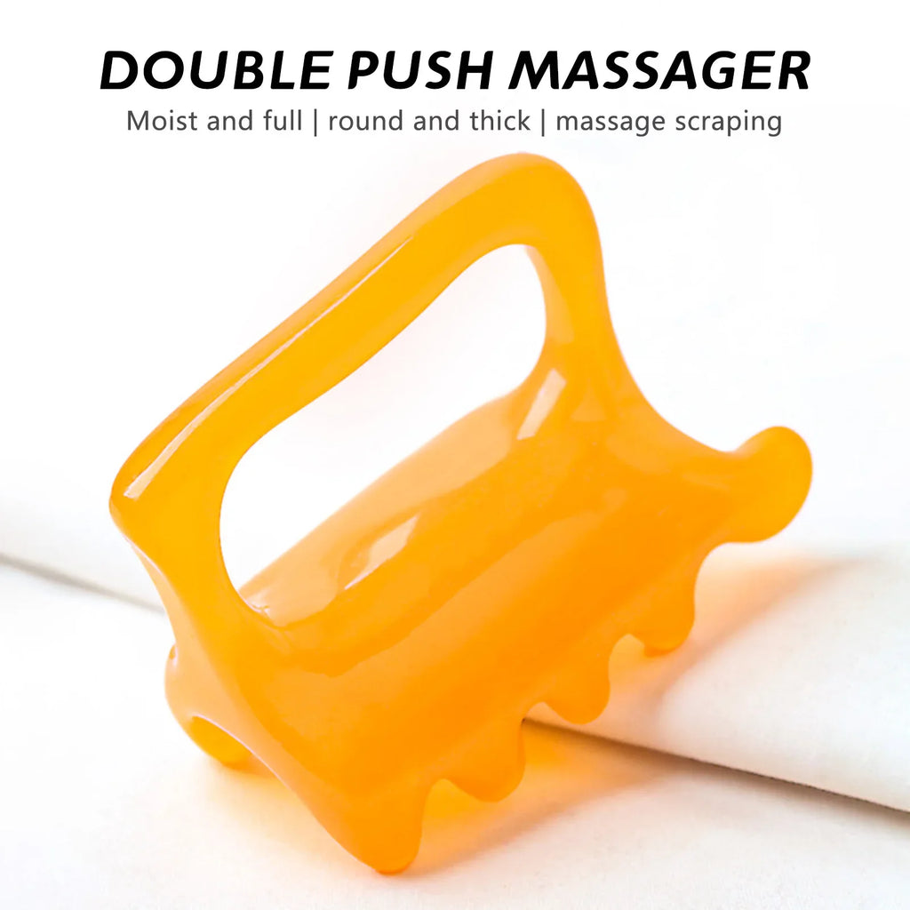 Back Massage Tool - Amber Wood Manual Spinal Meridian Rod Back Massage Instrument Tidesmit