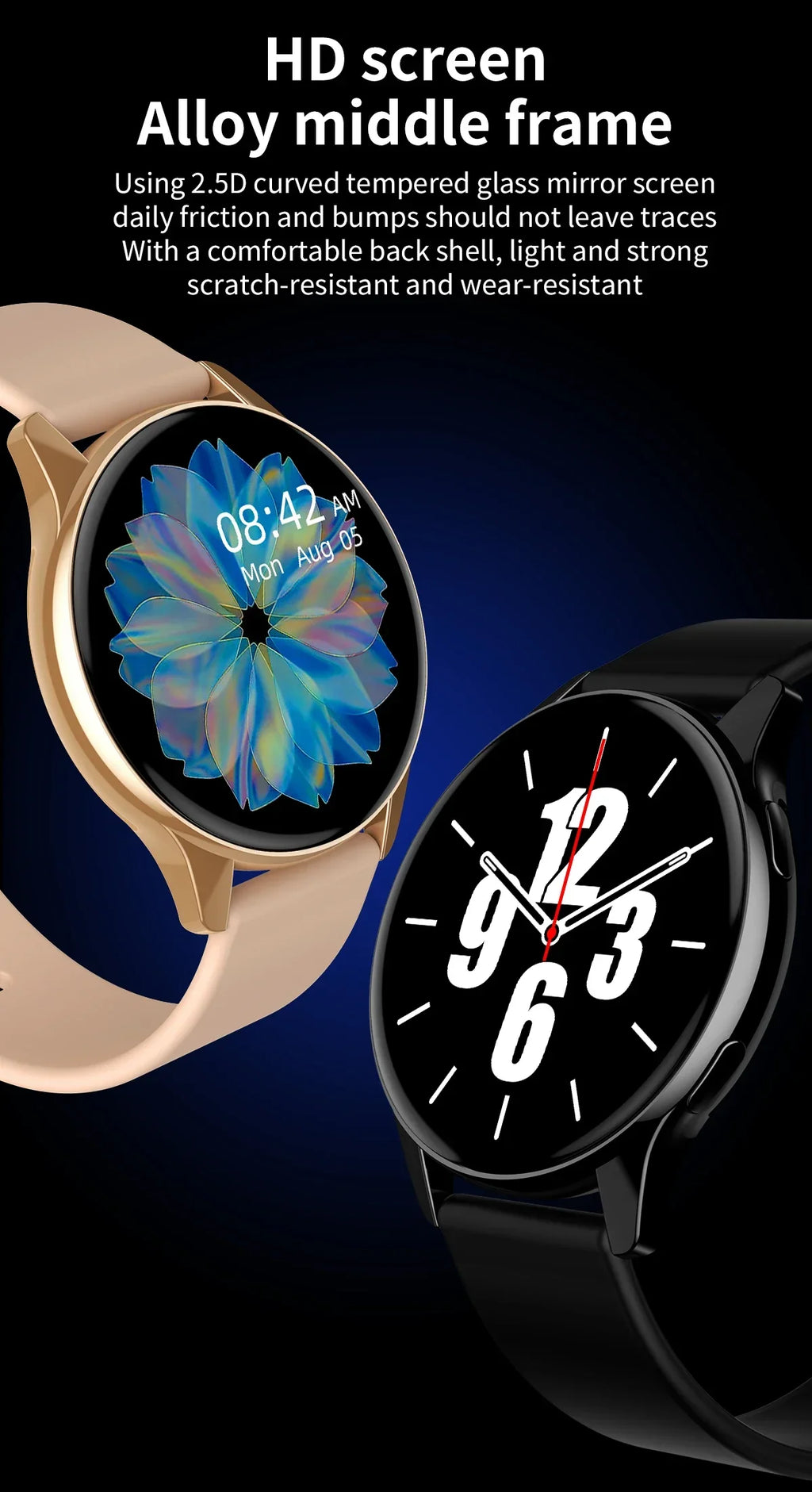 New Bluetooth Call Smart Watch Women Custom Dial Steel Watches Men Sports Fitness Tracker Heart Rate Smartwatch